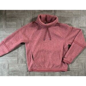 NIKE Women's Long Sleeve Fleece Turtleneck Pullover Size XS Pink Hike Run